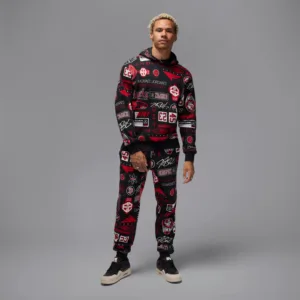 هودی جردن Essentials Printed Fleece Pullover Hoodie مدل NKHM7254-010
